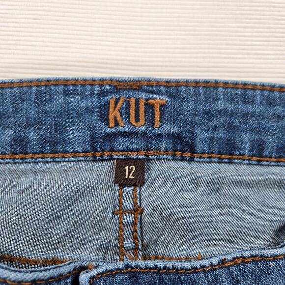 NWT KUT from the Kloth Mid Rise Ankle Straight Stretch Denim Jeans Size 12 - Picture 4 of 9